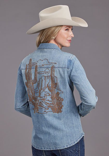 Embroidered Denim Shirt from Stetson