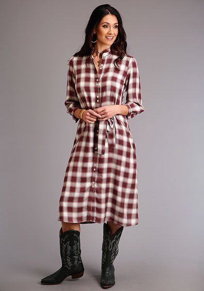Plaid Shirt Dress from Stetson - High Call Outfitters