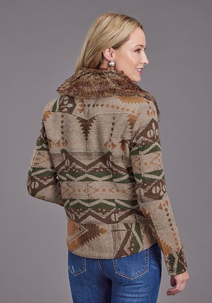 Southwest Print Fur Collar Jacket from Stetson
