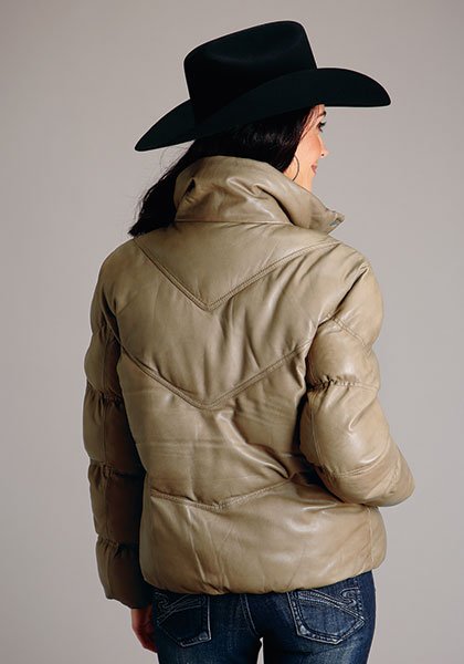 Leather Chevron Quilted Jacket from Stetson