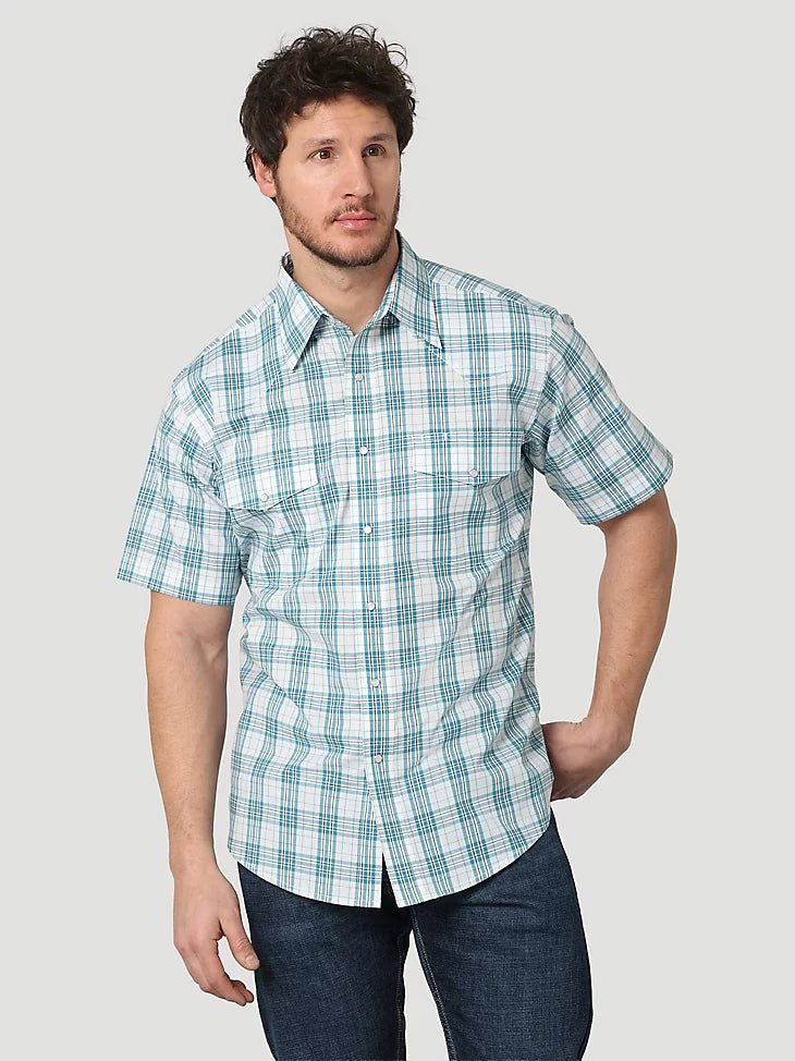 Wrinkle Resist Short Sleeve Shirt from Wrangler - High Call Outfitters