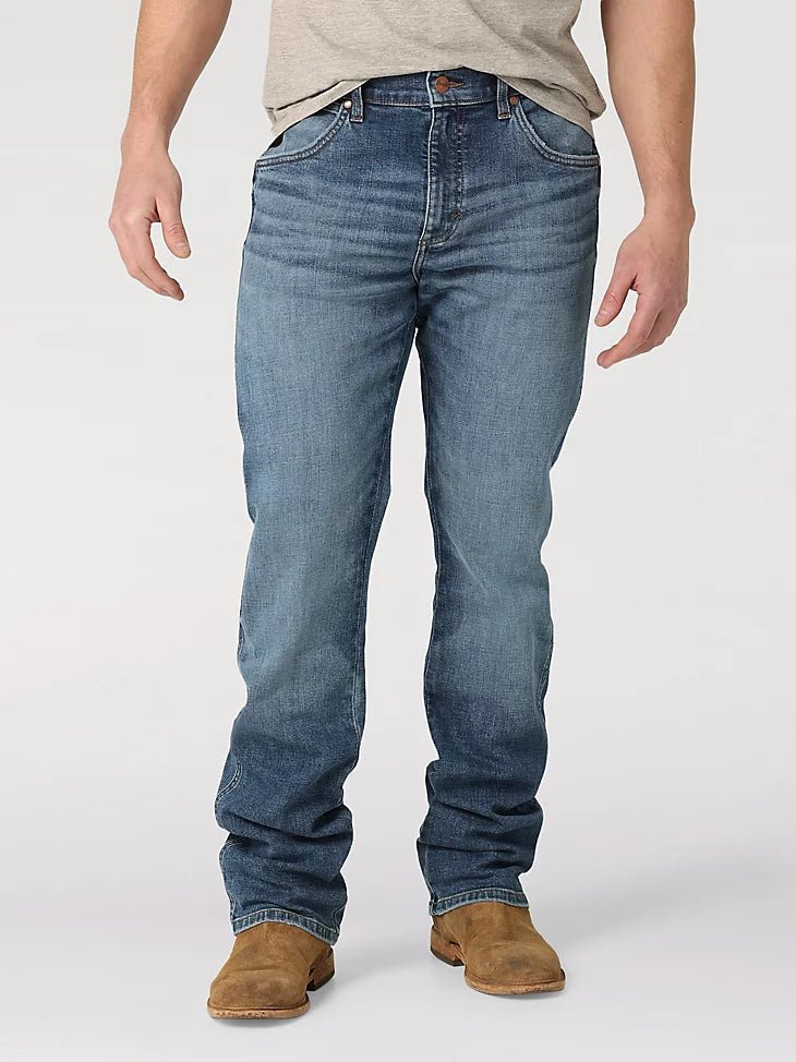 Retro Green Jean Slim Straight Brierley from Wrangler - High Call Outfitters