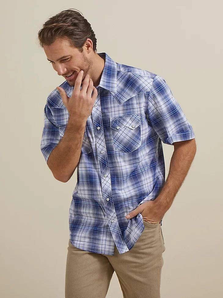 Western Fashion Snap Short Sleeve Woven from Wrangler - copy