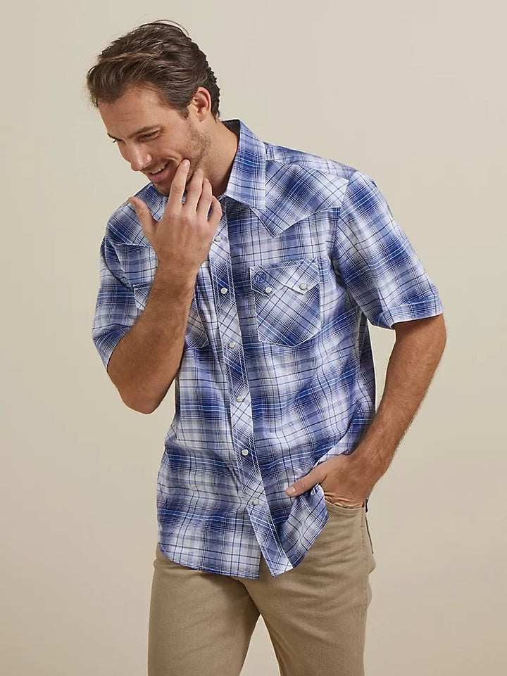 Western Fashion Snap Short Sleeve Woven from Wrangler - copy