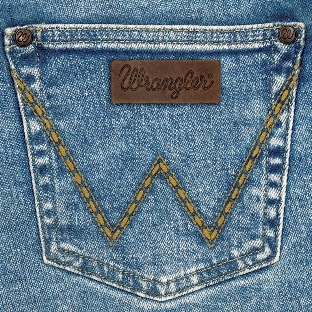 Retro Mae Mid Rise Trouser Denim from Wrangler