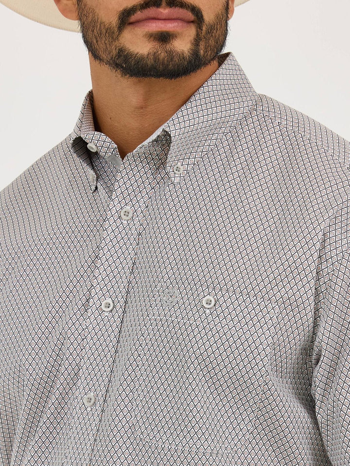 George Strait Classic Fit Print Shirt from Wrangler - High Call Outfitters
