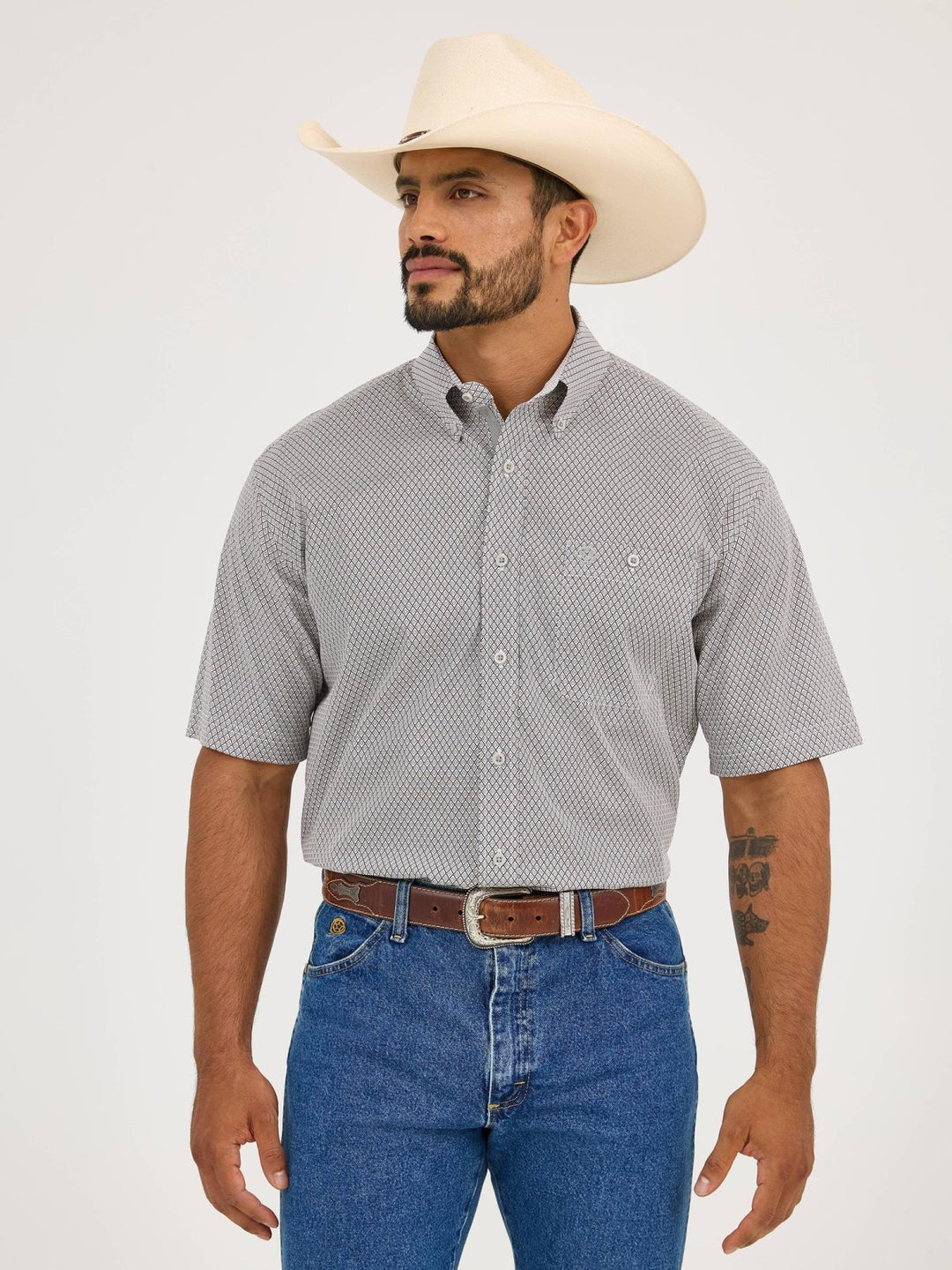 George Strait Classic Fit Print Shirt from Wrangler - High Call Outfitters