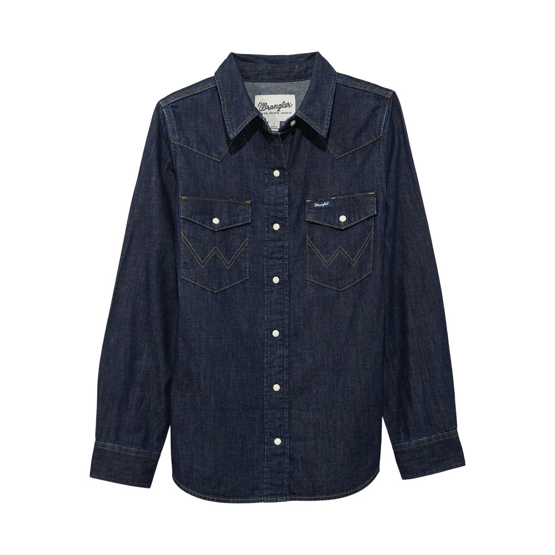 Snap Front Denim Shirt from Wrangler - High Call Outfitters