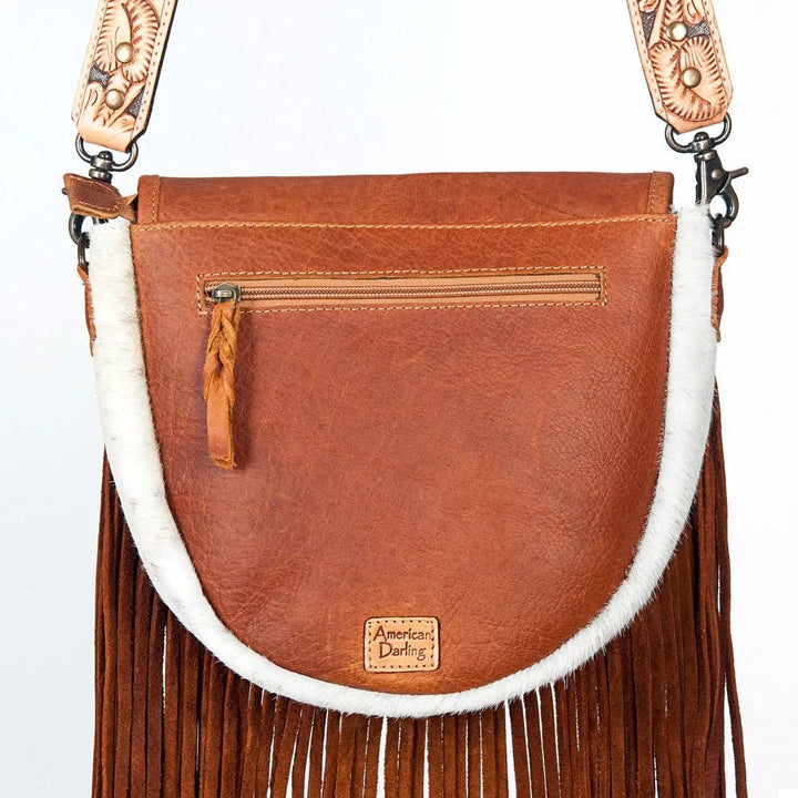 Tooled Flap Fringe Saddle Bag from American Darling - High Call Outfitters