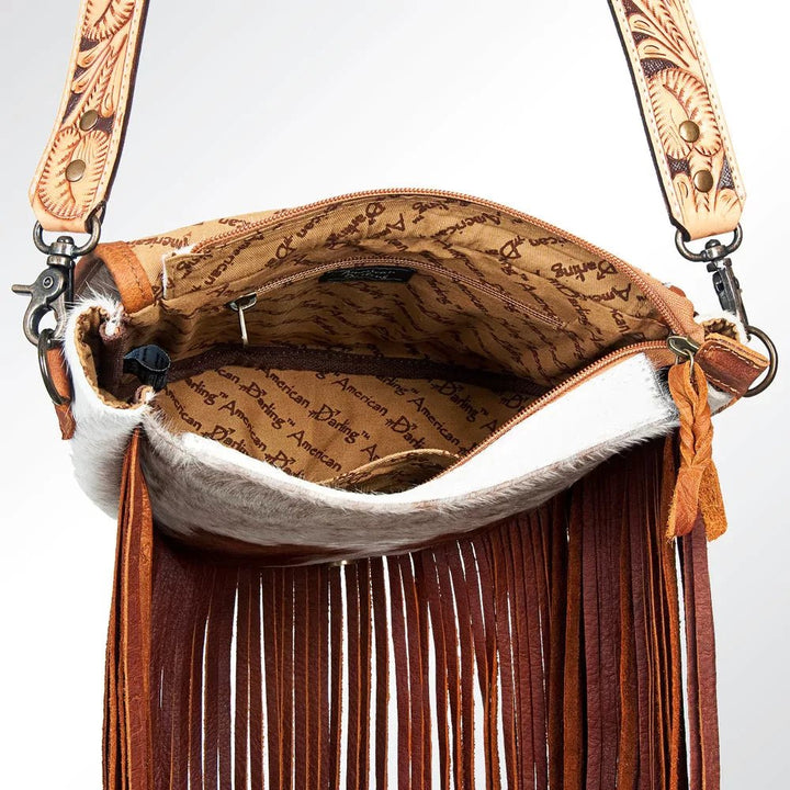 Tooled Flap Fringe Saddle Bag from American Darling - High Call Outfitters
