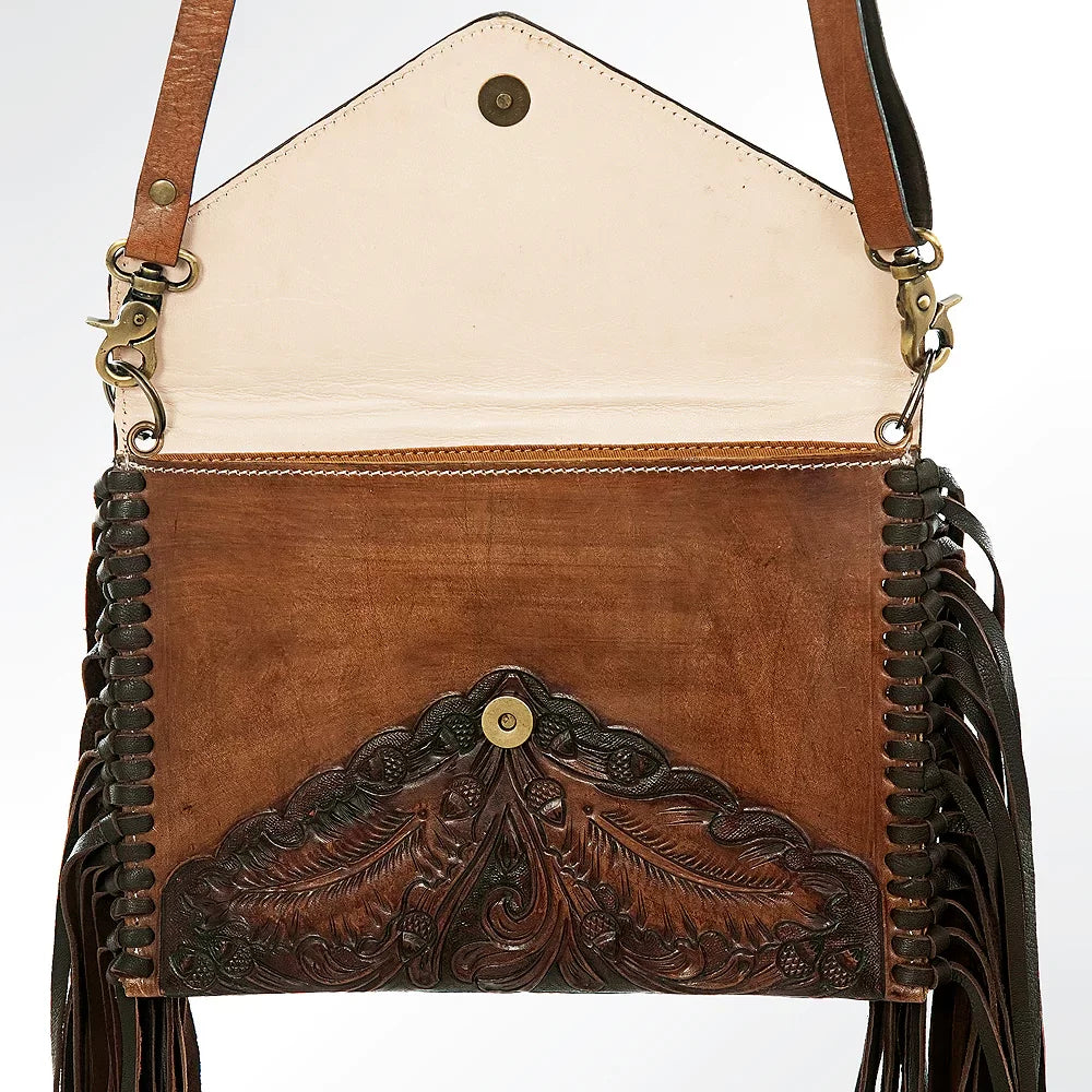 Fringe & Tooled Envelope Crossbody from American Darling