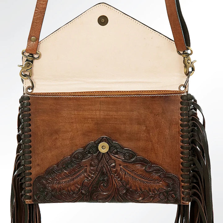 Fringe & Tooled Envelope Crossbody from American Darling