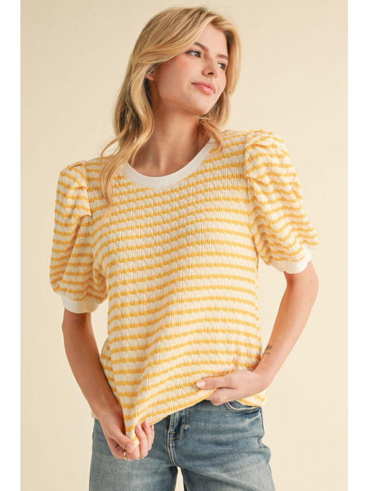 Textured Stripe Top