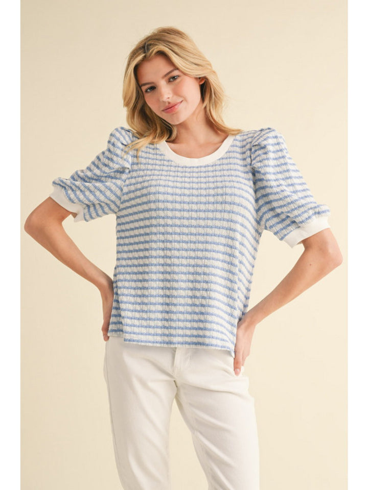 Textured Stripe Top