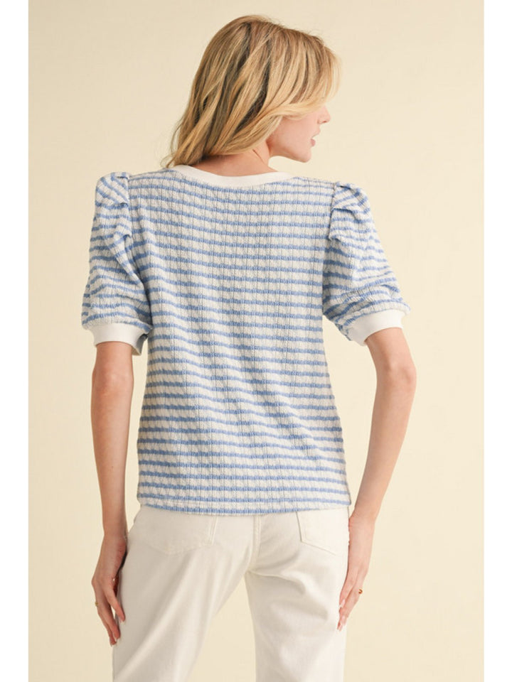 Textured Stripe Top