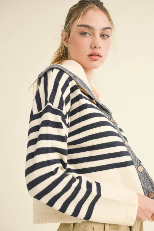 Stripe Sailor Styled Sweater