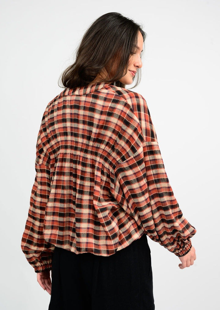 Plaid Zippered Jacket from Ivy Jane