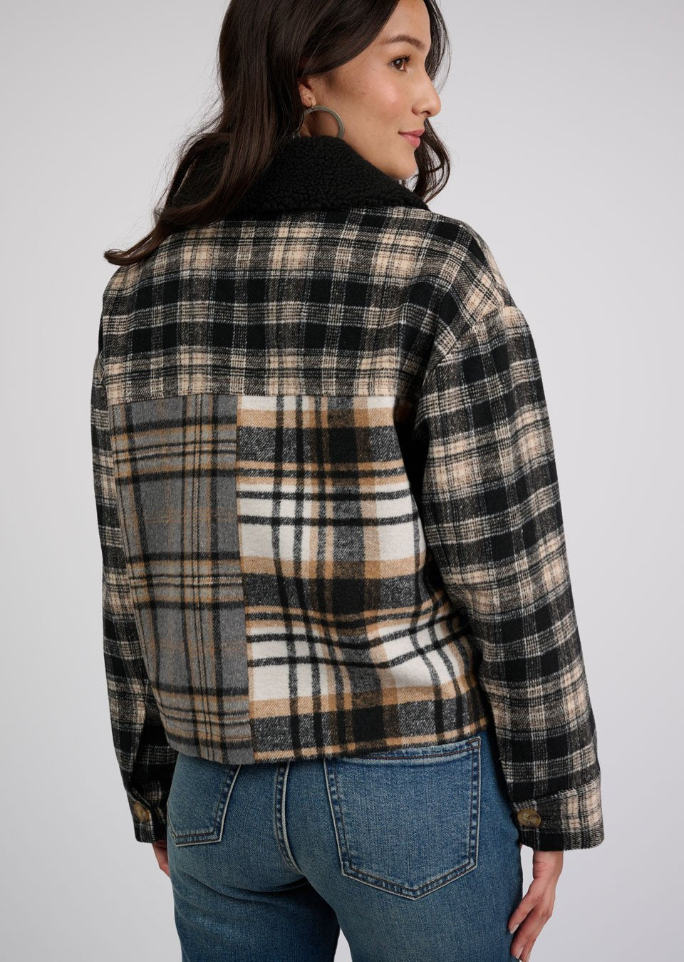 Patched Plaid Jacket from Ivy Jane
