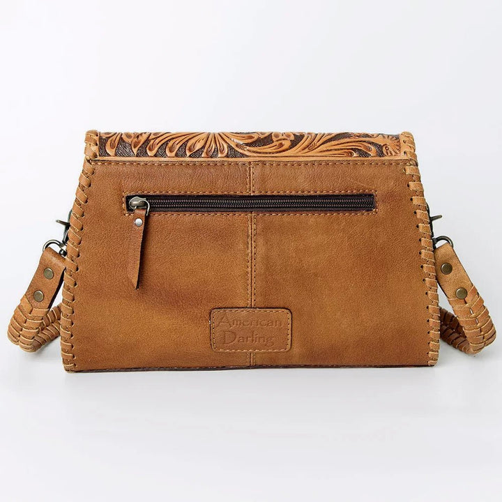 Whipstitched Foldover Tooled Handbag from American Darling - High Call Outfitters