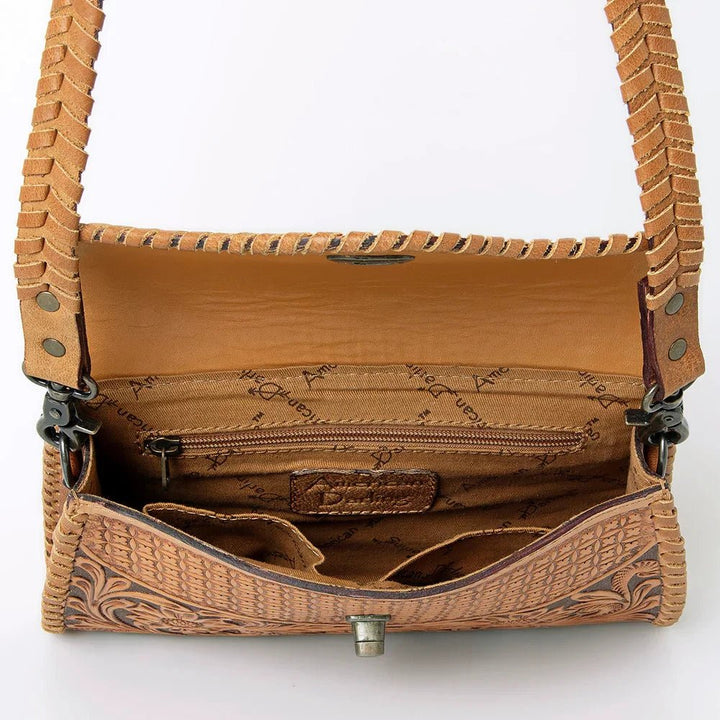 Whipstitched Foldover Tooled Handbag from American Darling - High Call Outfitters
