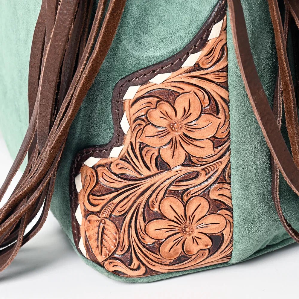 Turquoise Suede Hobo Handbag from American Darling - High Call Outfitters