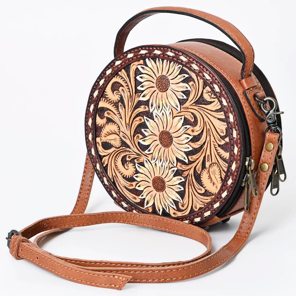 Sunflower Tooled Canteen Purse from American Darling - High Call Outfitters