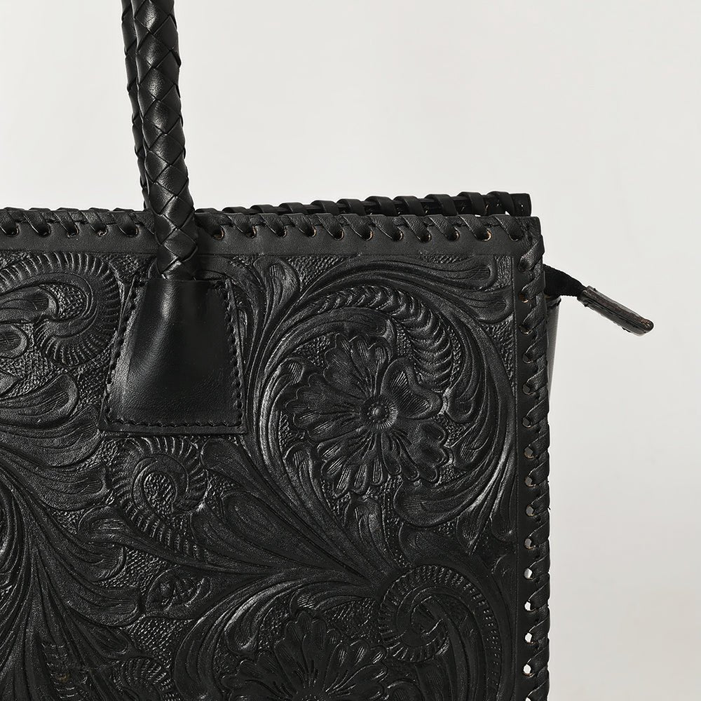 Classic Tooled Whipstitch Trimmed Handbag from American Darling - High Call Outfitters
