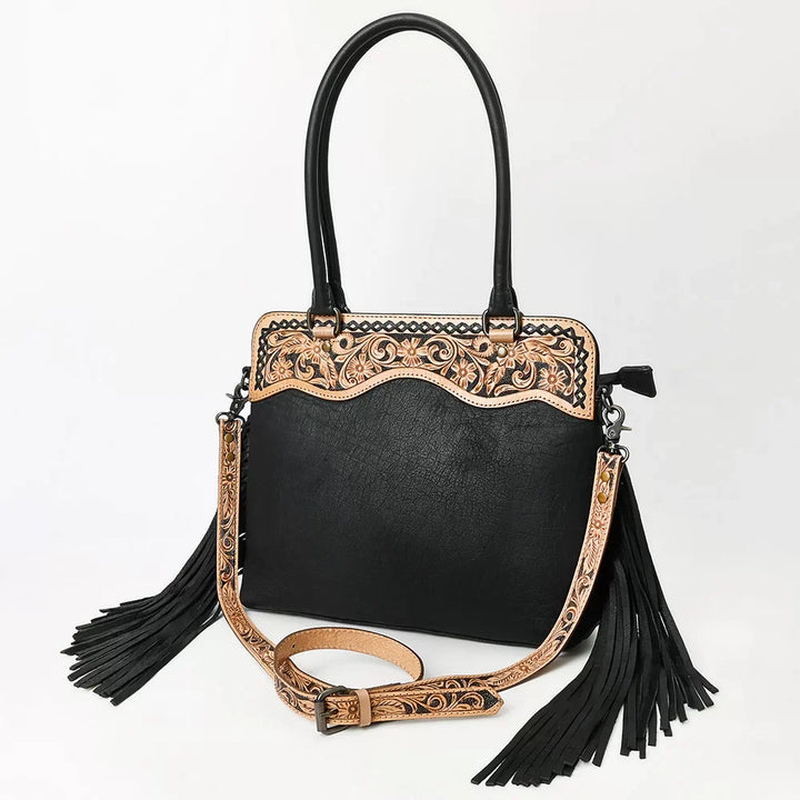 Two Handle Tooled Top Handbag from American Darling