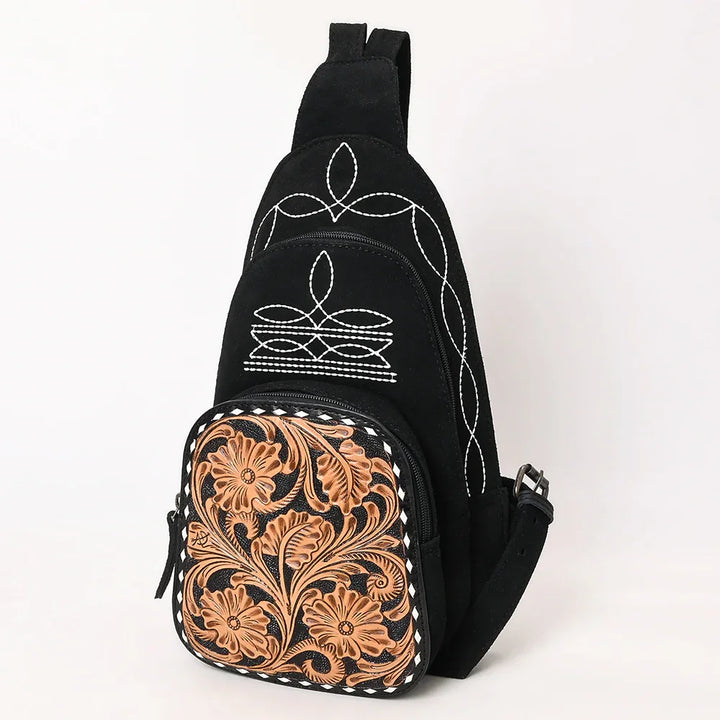 Boot Stitch Tooled Sling/Backpack Bag from American Darling