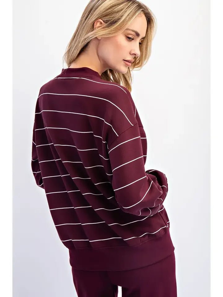 Stripe Pullover Top - High Call Outfitters