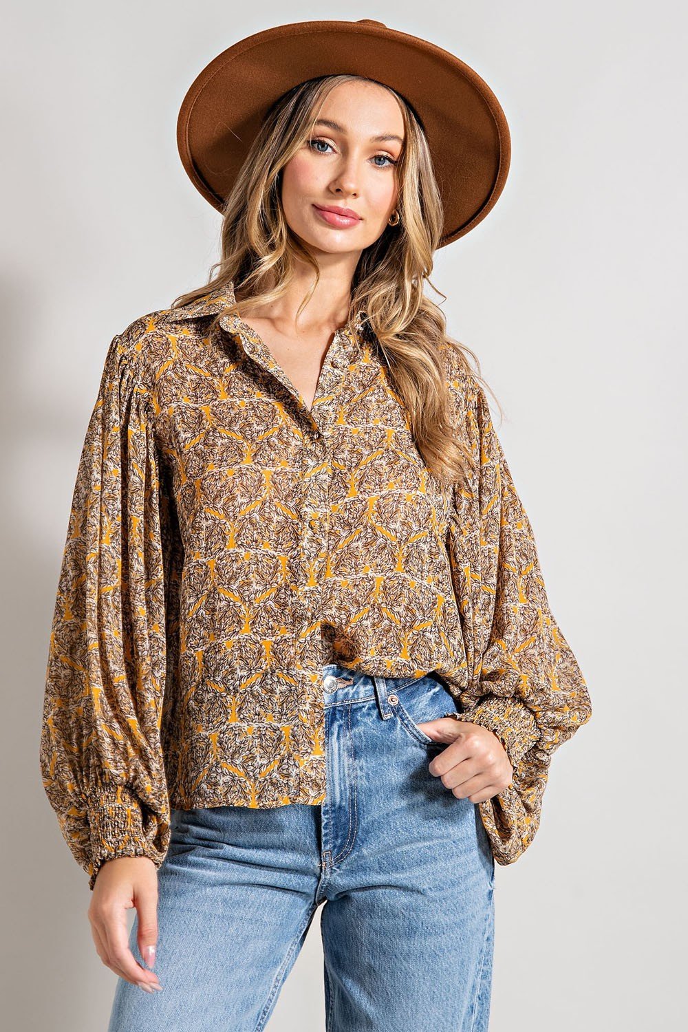 Boho Print Top - High Call Outfitters