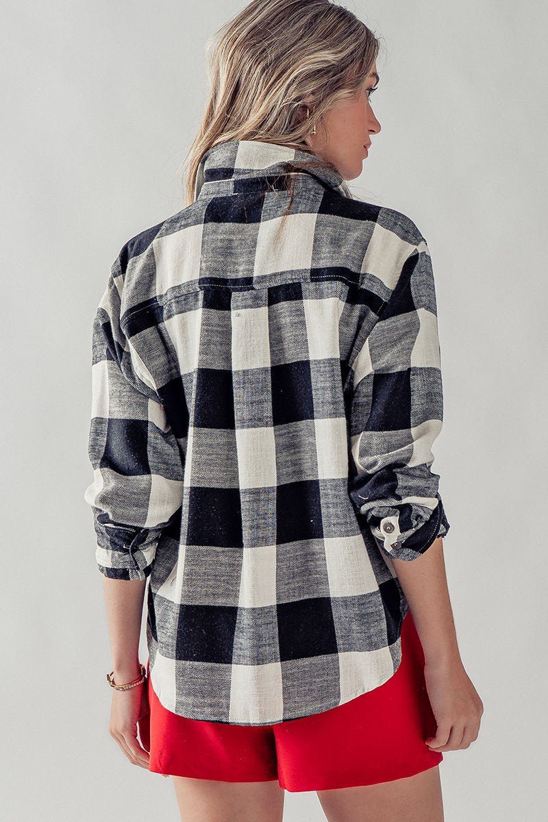 Plaid Button Down Flannel Shirt - High Call Outfitters