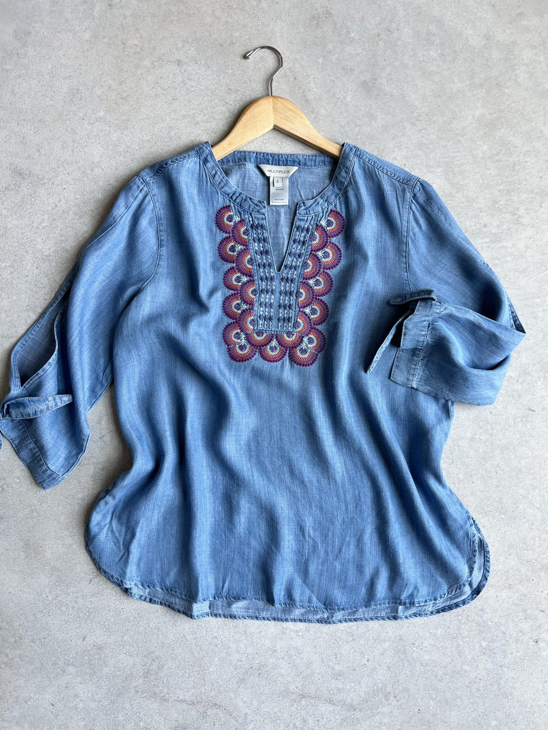 3/4 Sleeve Embroidered Top from Multiples