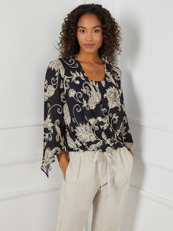 Desert Breeze Angle Sleeve Top from Karen Kane