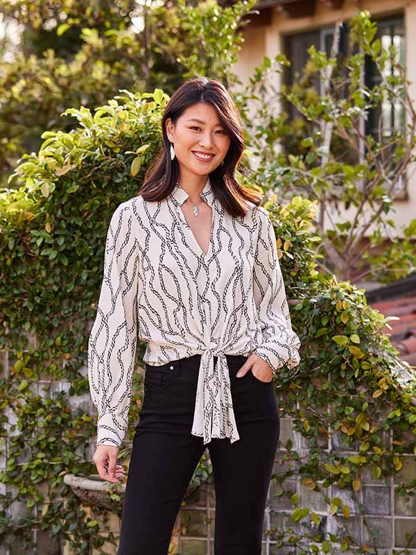 Tie Front Top from Karen Kane
