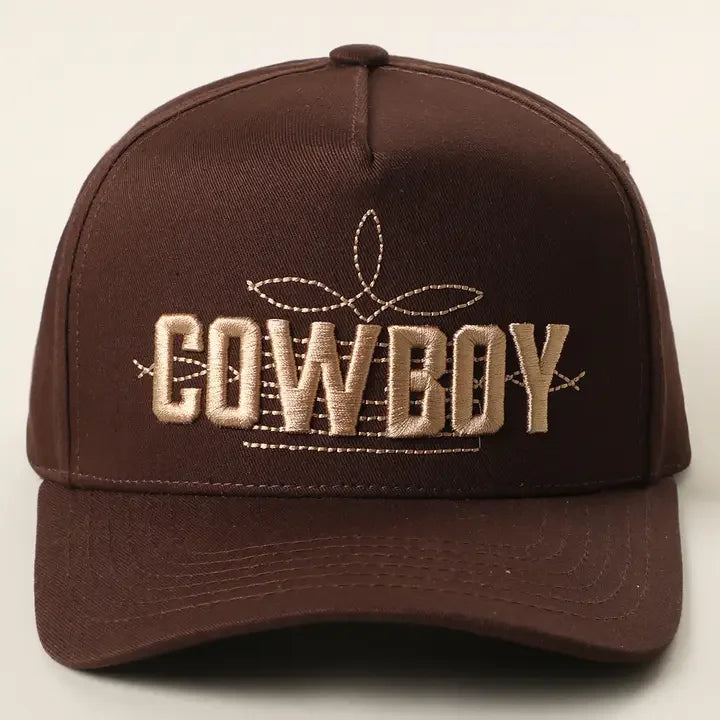Boot Stitch Cowboy 3D Embroidered Trucker Hat