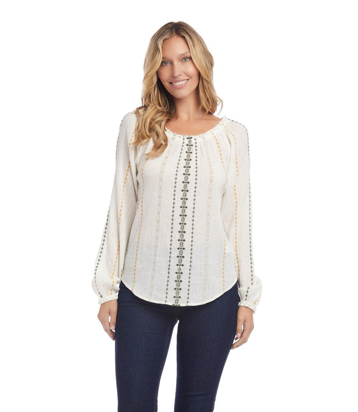 Embroidered Peasant Top from Karen Kane