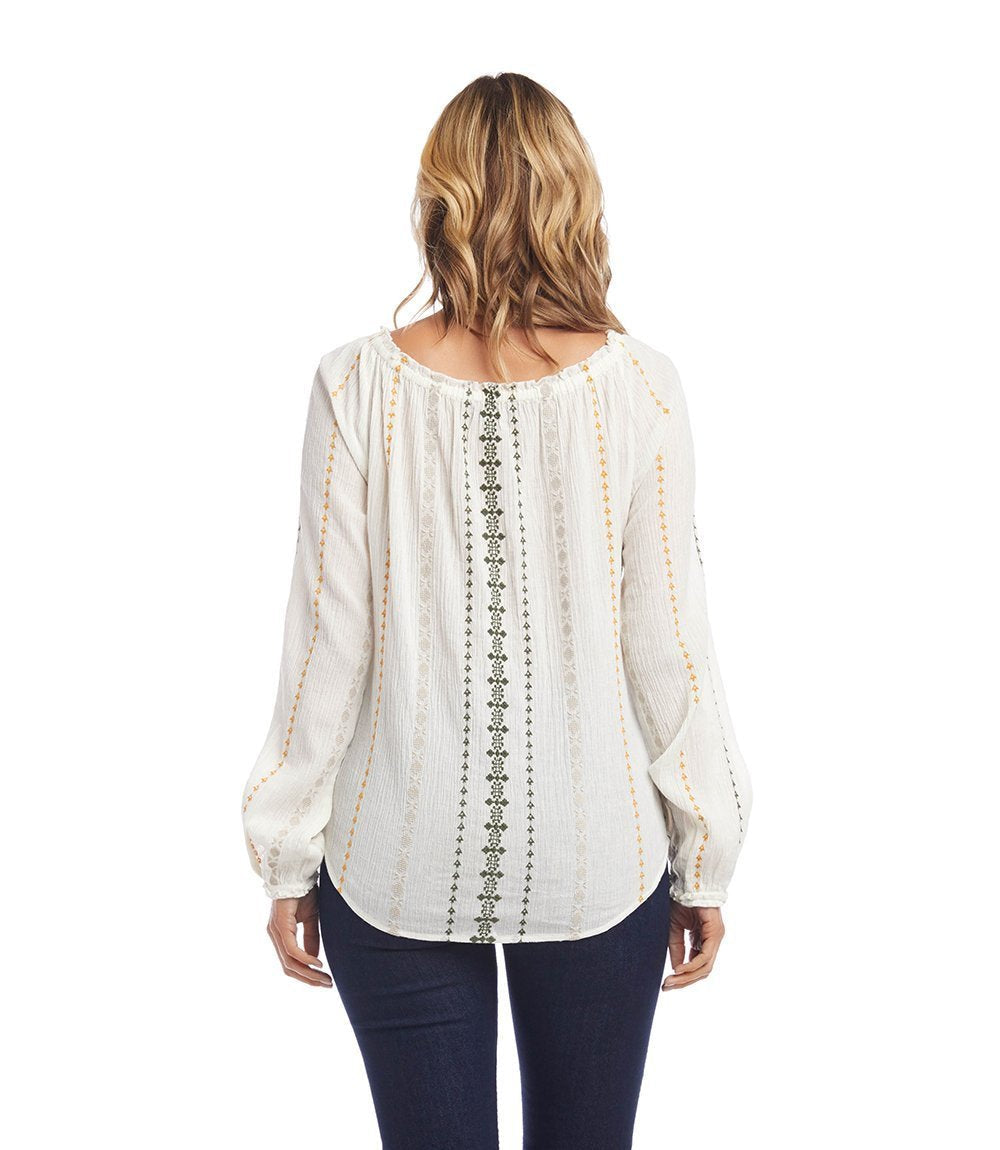 Embroidered Peasant Top from Karen Kane