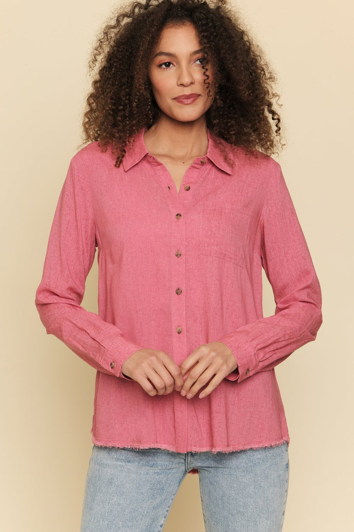 Linen Blend Top from Mystree