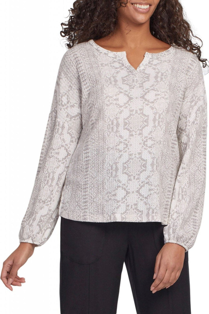 Long Sleeve Henley Styled Top from Tribal
