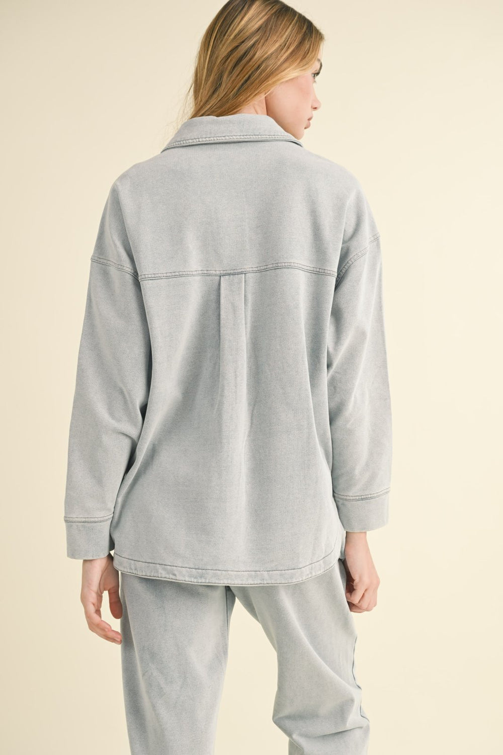 Denim Wash Shacket - High Call Outfitters