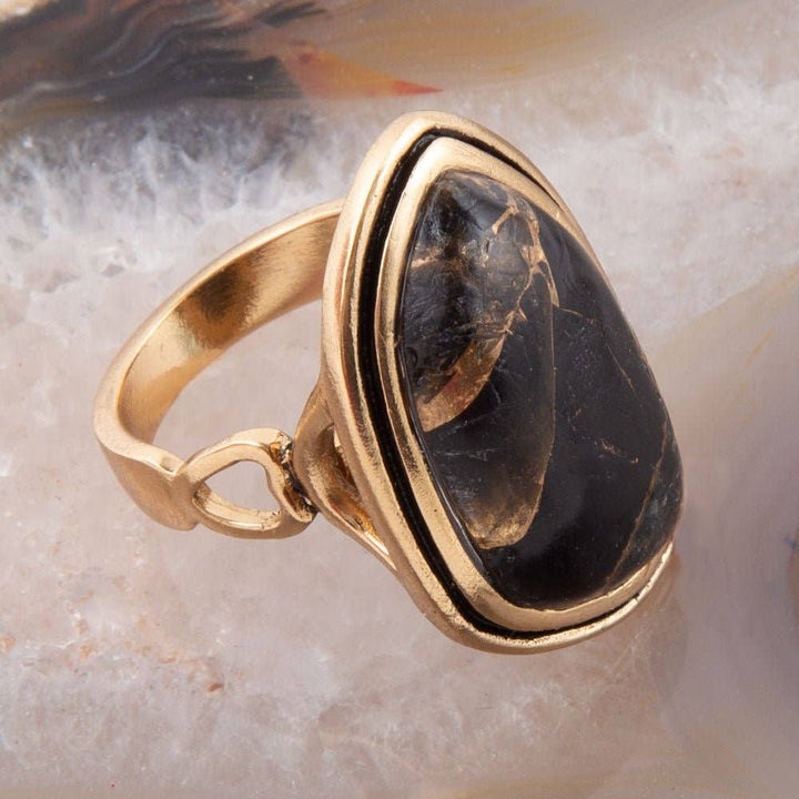 Gold Infused Matrix Ring from Barse