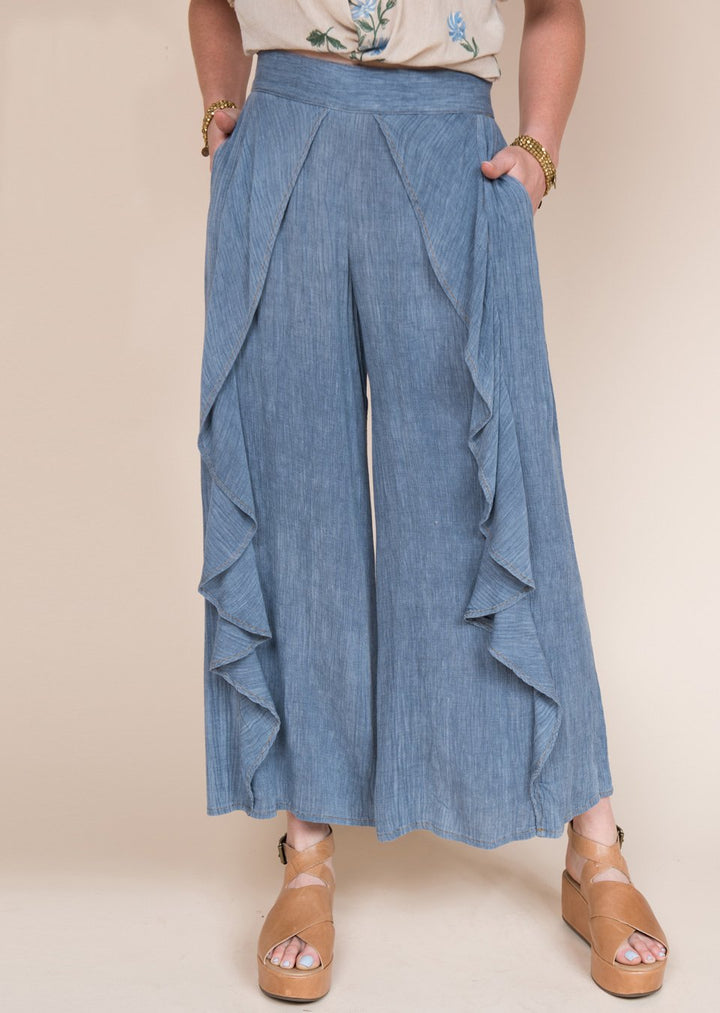 Front Ruffle Palazzo Pant from Ivy Jane