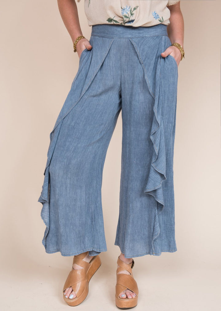 Front Ruffle Palazzo Pant from Ivy Jane