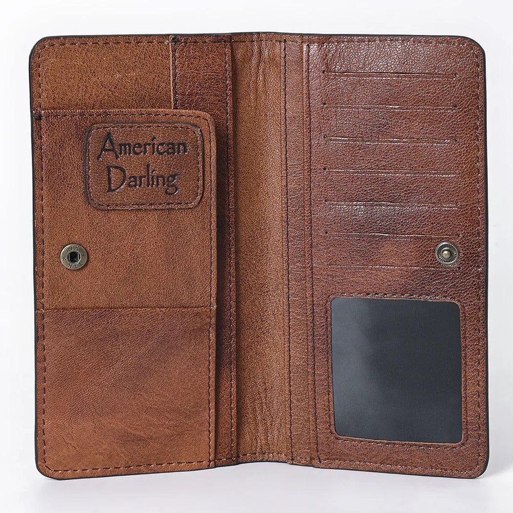Boot Stitch Suede Wallet from American Darling - High Call Outfitters