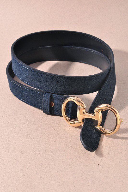 Gold Horse Bit Buckle Belt