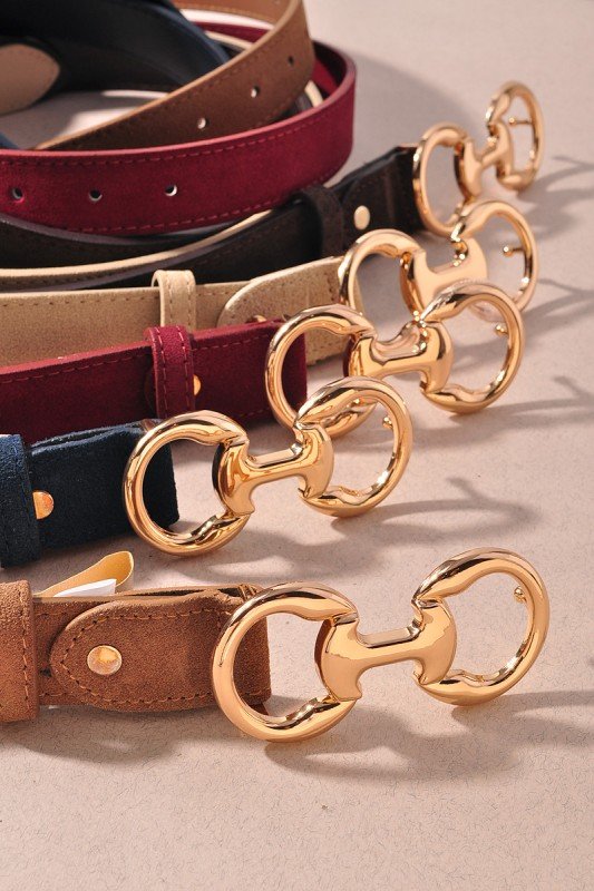 Gold Horse Bit Buckle Belt