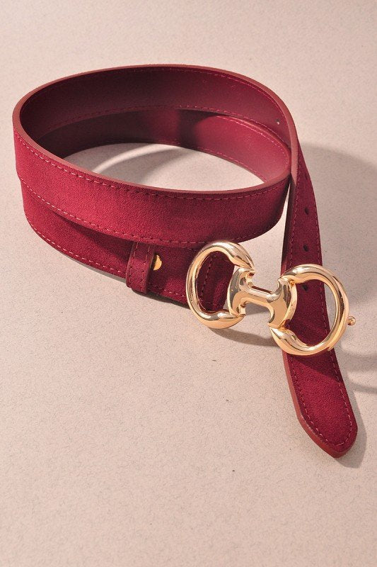 Gold Horse Bit Buckle Belt