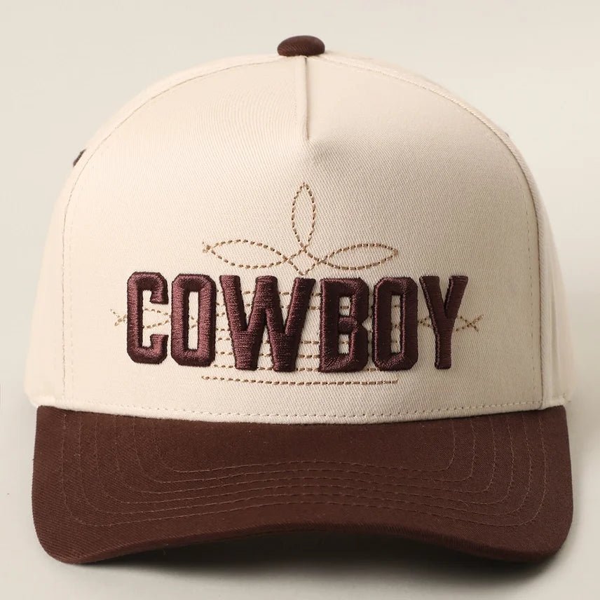 Boot Stitch Cowboy 3D Embroidered Trucker Hat - High Call Outfitters