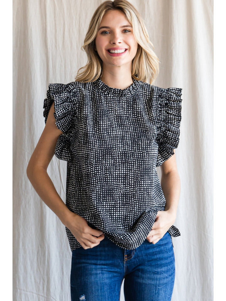 Sleeveless Ruffle Top
